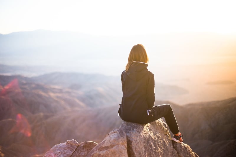 Woman hiking in nature